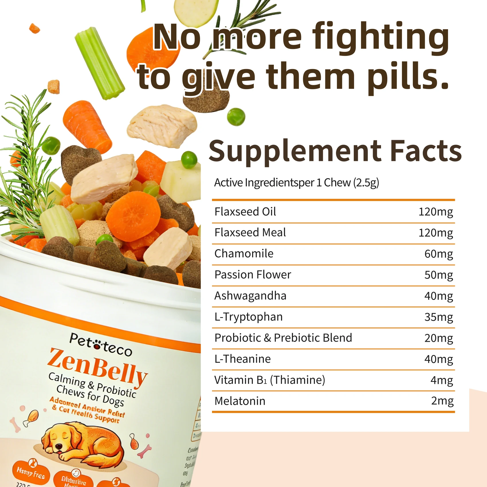 Supplement facts and active ingredients